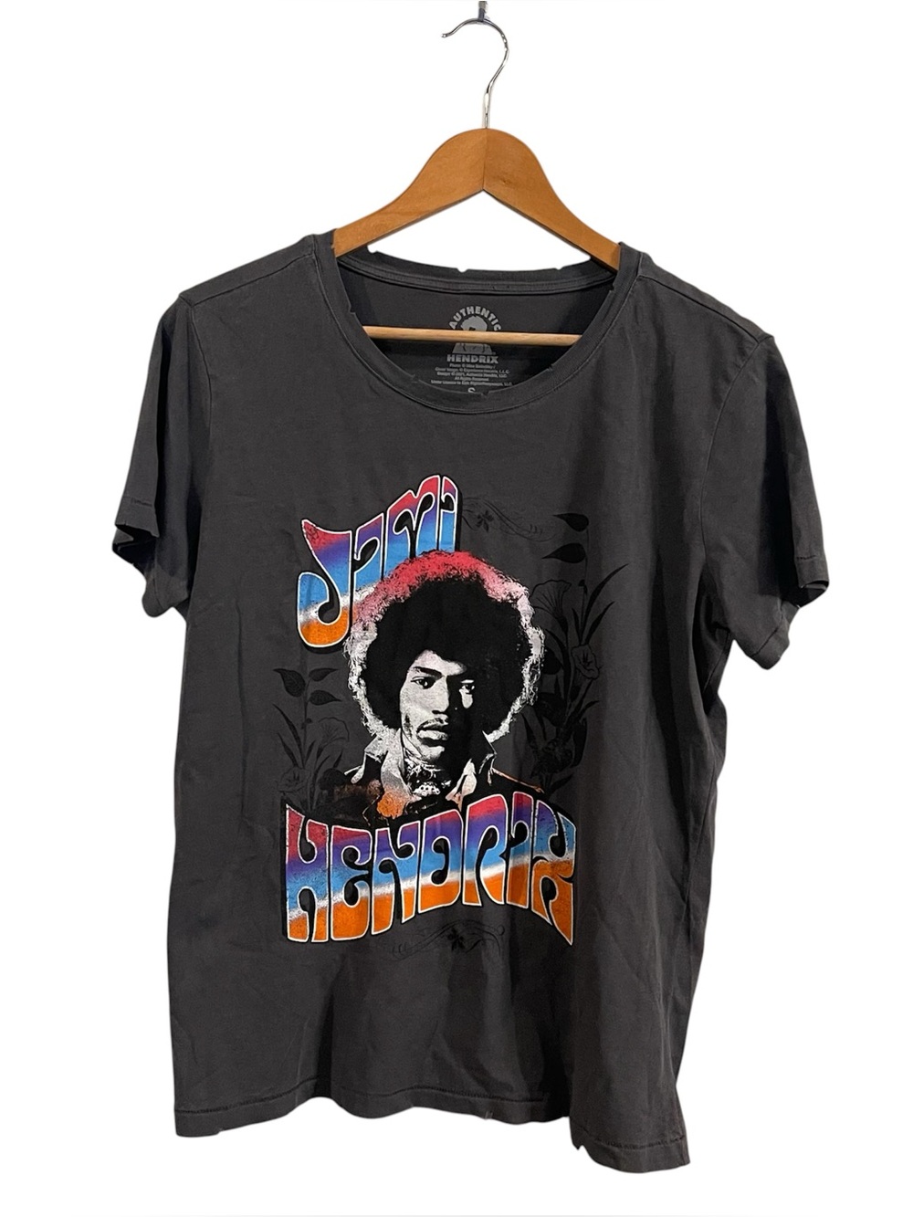 Jimi Hendrix Women’s Crewneck Distressed T-Shirt Small NWT